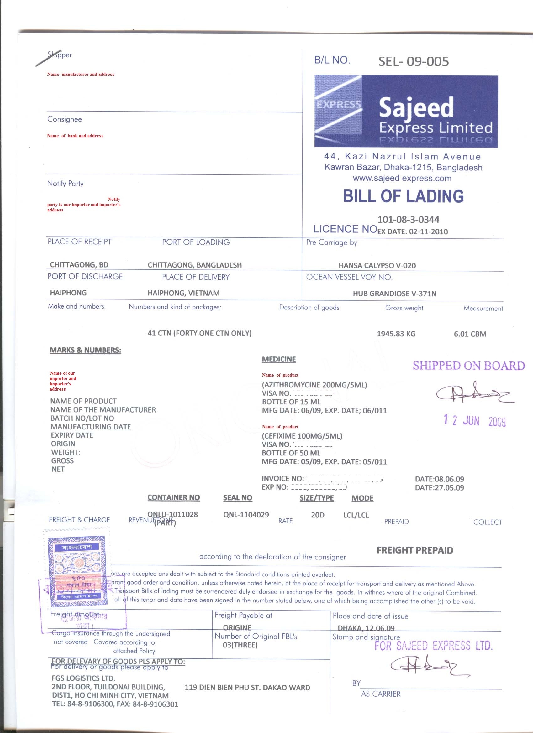 Bill Of Lading Pdf Free Printable Bill Of Lading Form (GENERIC